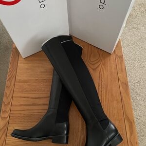 NIB Blondo VELMA Waterproof LEATHER OTK Boots BLACK 6.5